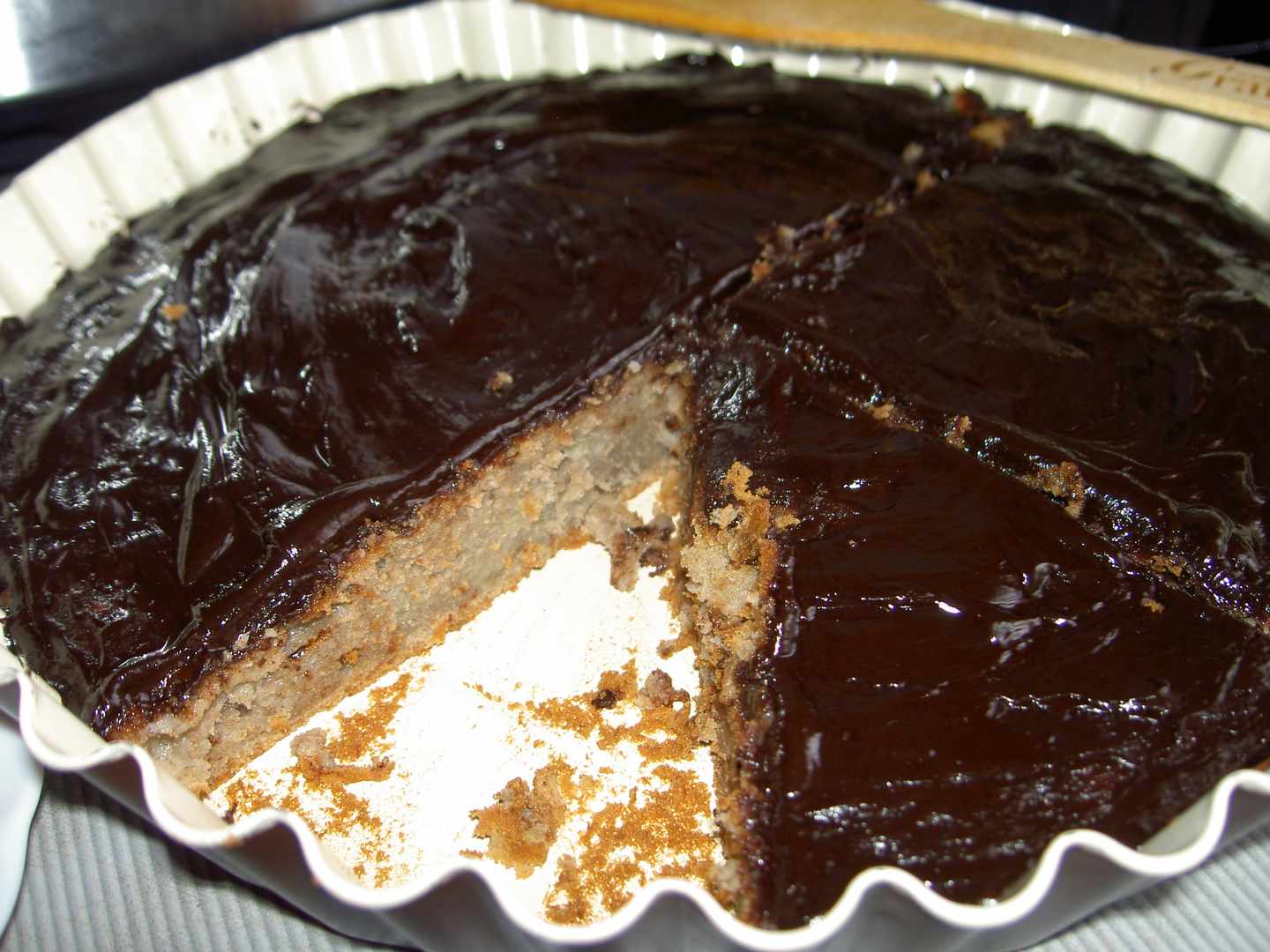 Шоколадно-банановый пирог