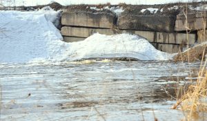 Паводок и водомерные посты вблизи Полысаево